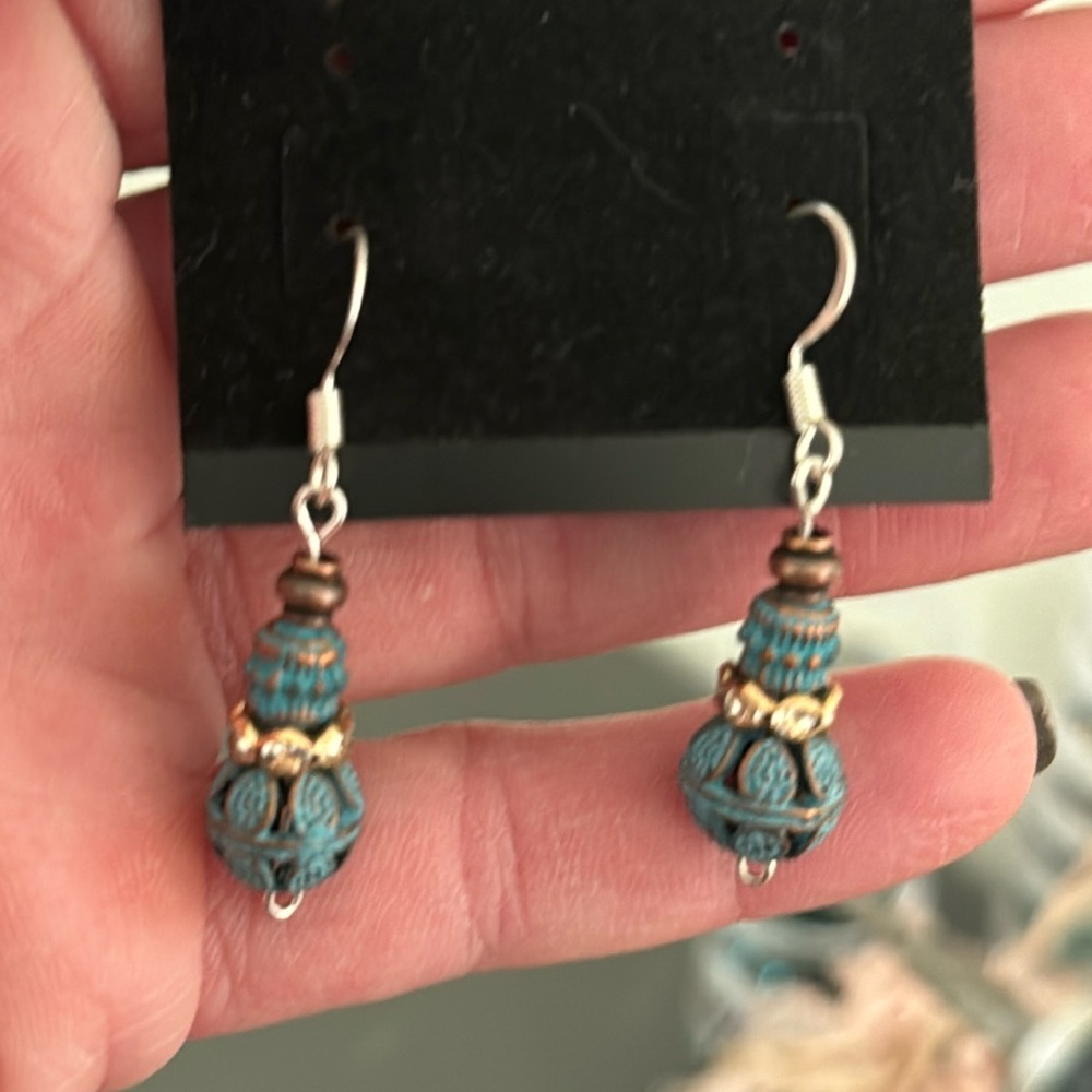 Turquoise Copper Earrings